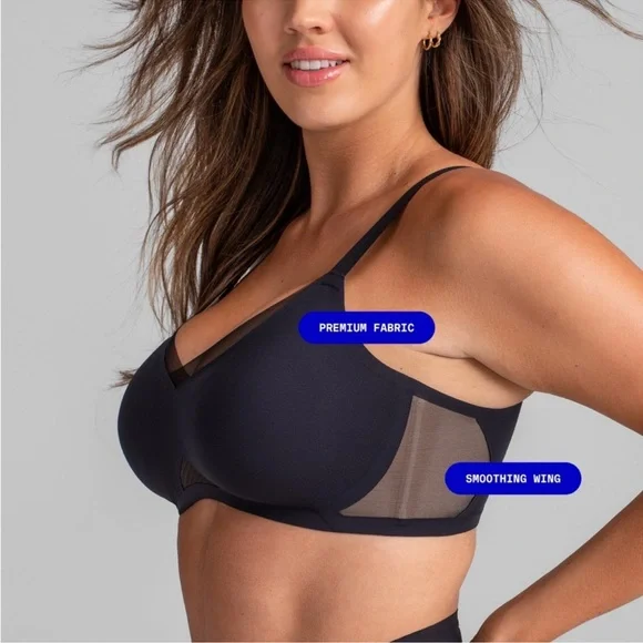 Honeylove CrossOver Bra Bundle 1 in Astral White and 1 in Black size L 38 B/C